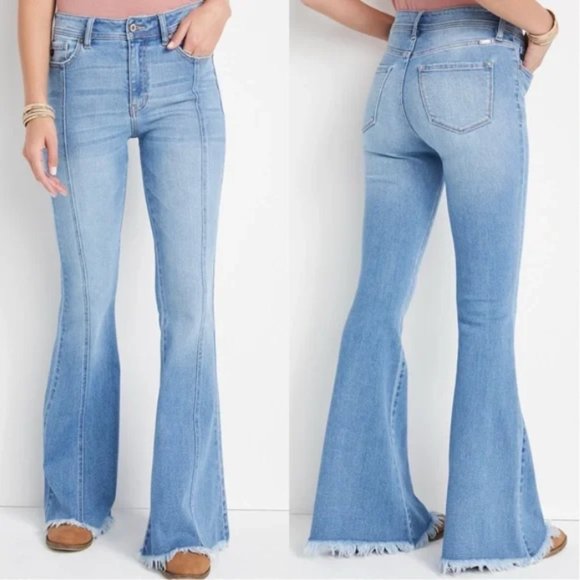 KanCan Denim - KanCan High Rise Front Seam Flare Jeans Size 27